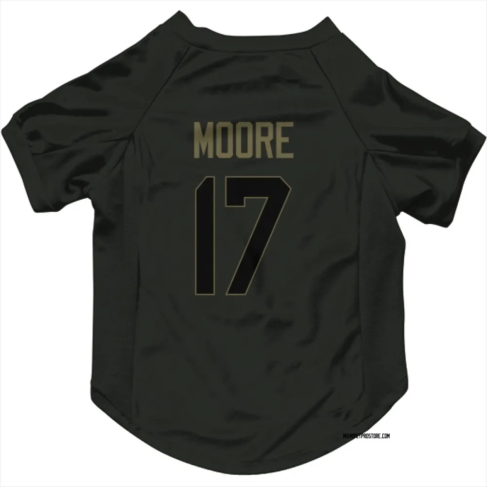 Miami Dolphins Trey Moore Black Service Pet Jersey for Dog & Cat