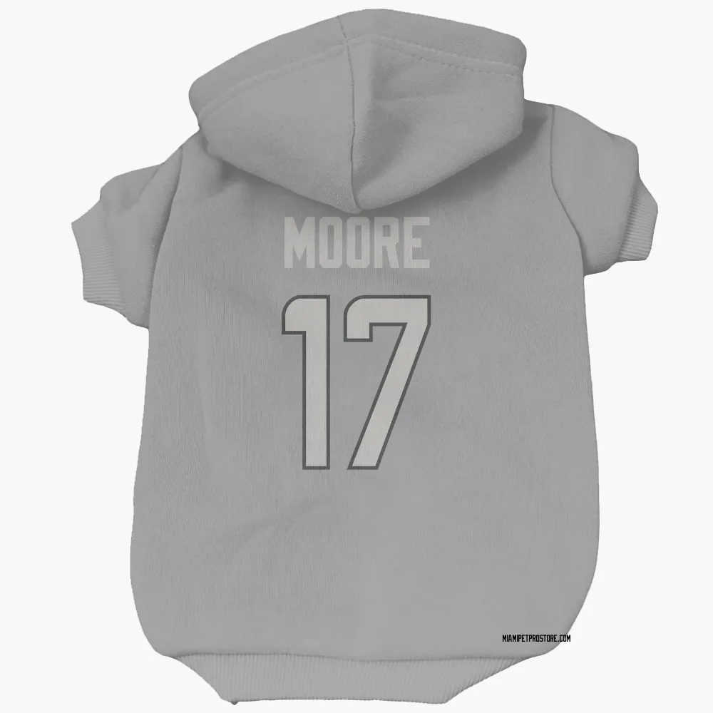 Miami Dolphins Trey Moore Charcoal Pet Hoodie for Dog & Cat