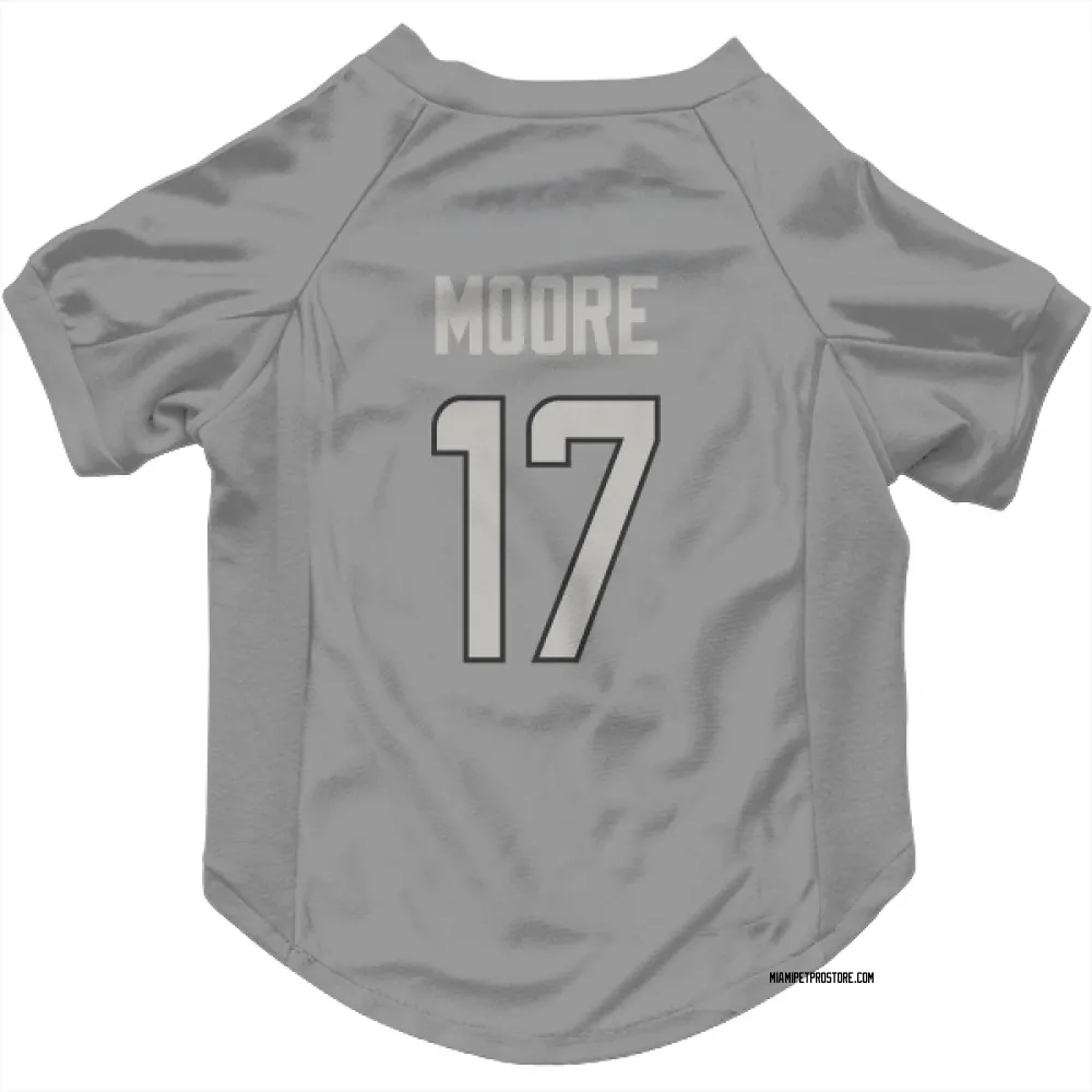 Miami Dolphins Trey Moore Charcoal Pet Jersey for Dog & Cat