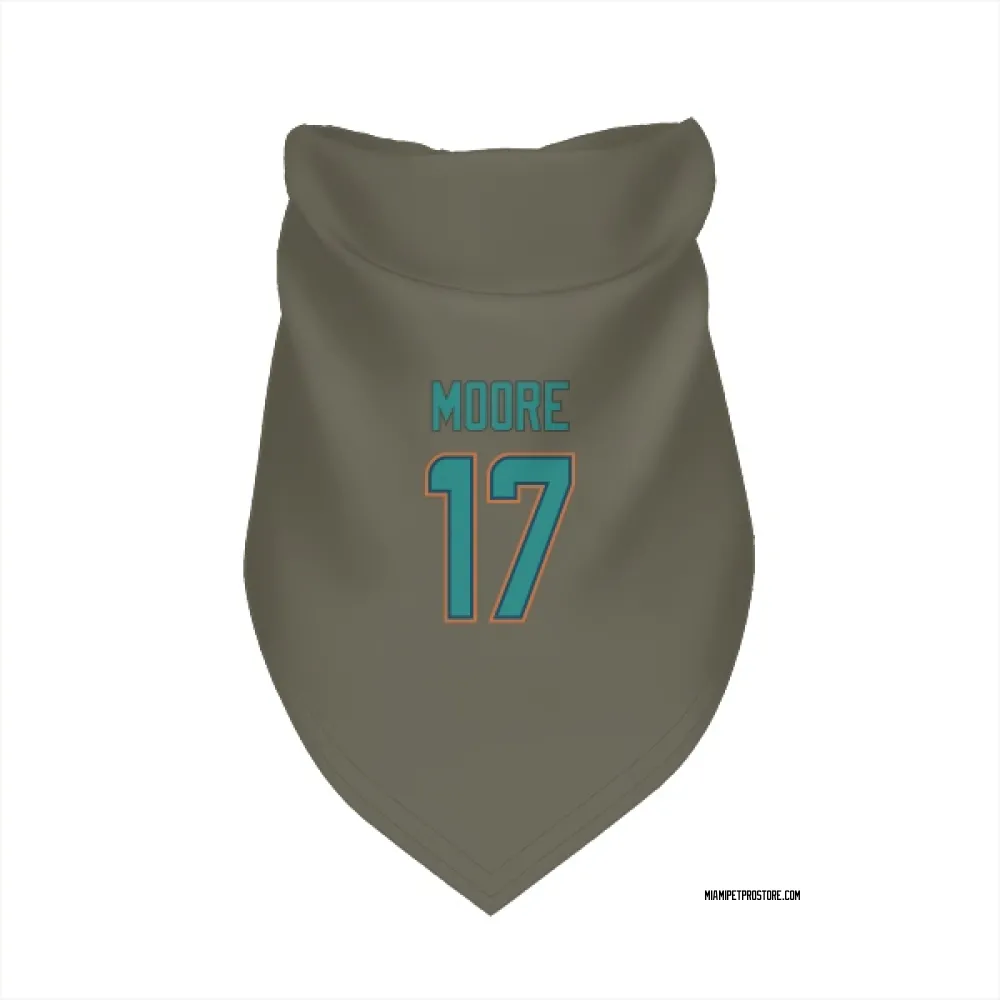 Miami Dolphins Trey Moore Olive Pet Bandana for Dog & Cat