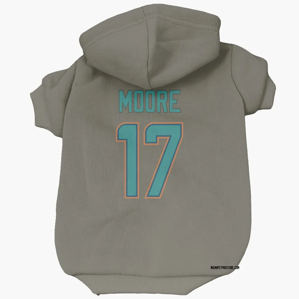Miami Dolphins Trey Moore Olive Pet Hoodie for Dog & Cat