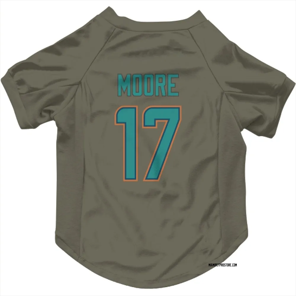 Miami Dolphins Trey Moore Olive Pet Jersey for Dog & Cat