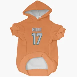 Miami Dolphins Trey Moore Orange Pet Hoodie for Dog & Cat