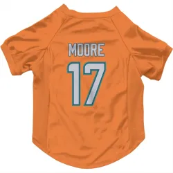 Miami Dolphins Trey Moore Orange Pet Jersey for Dog & Cat