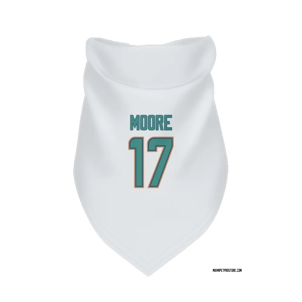 Miami Dolphins Trey Moore White Pet Bandana for Dog & Cat