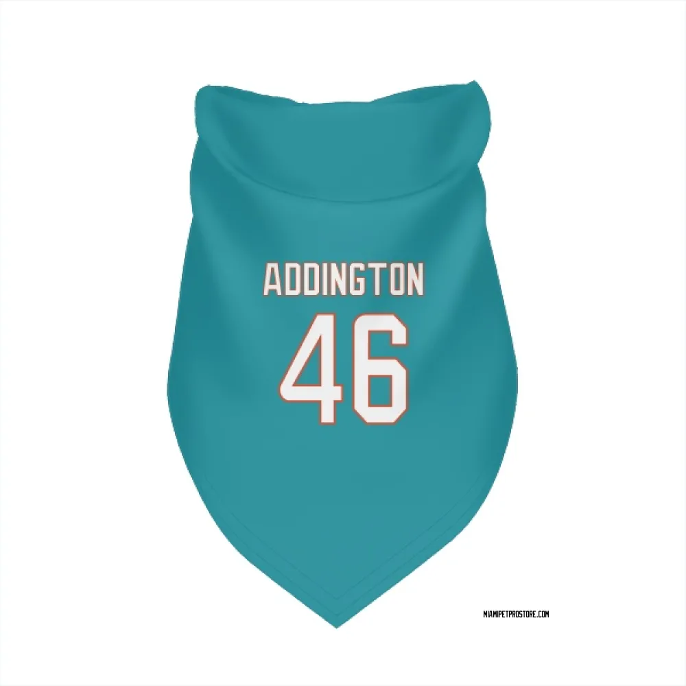 Miami Dolphins Tucker Addington Aqua Pet Bandana for Dog & Cat