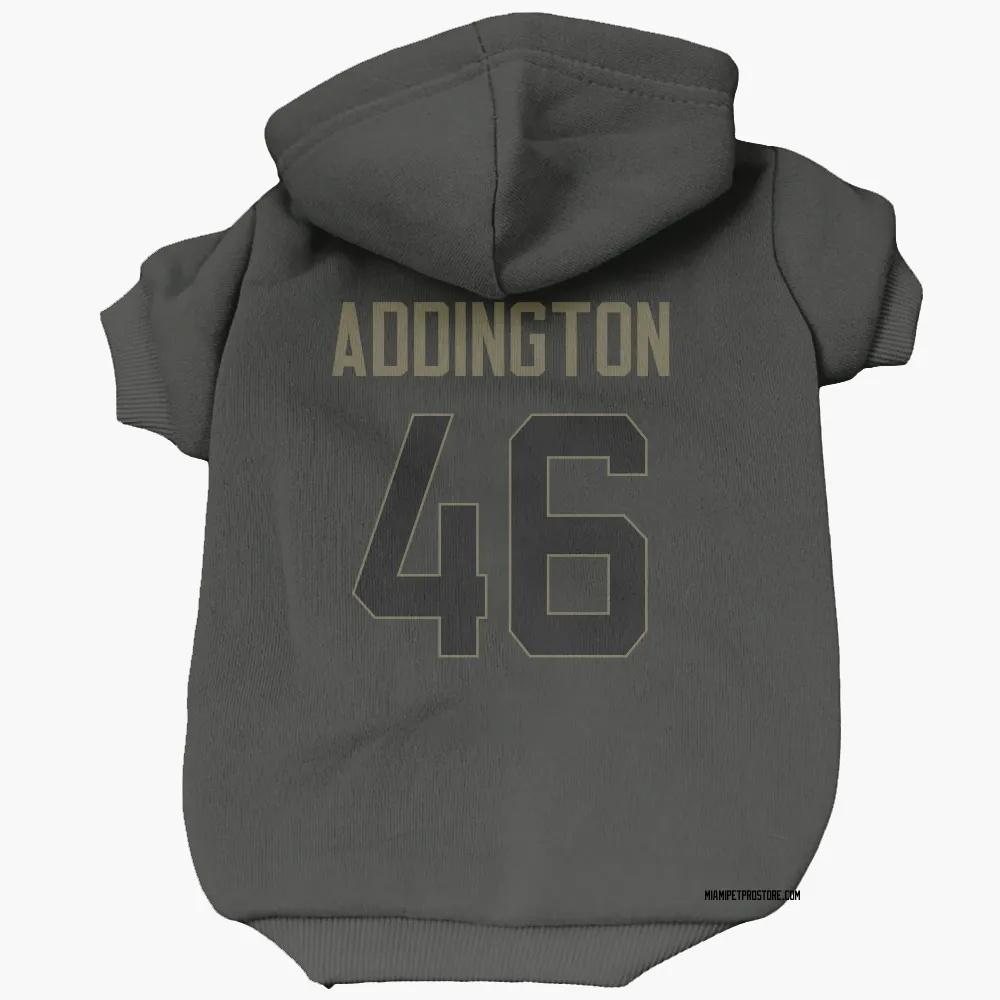 Miami Dolphins Tucker Addington Black Service Pet Hoodie for Dog & Cat
