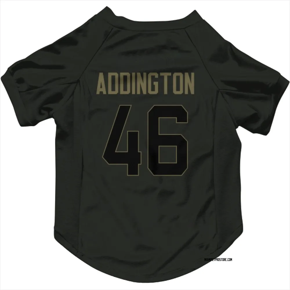 Miami Dolphins Tucker Addington Black Service Pet Jersey for Dog & Cat