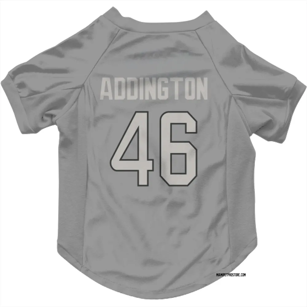 Miami Dolphins Tucker Addington Charcoal Pet Jersey for Dog & Cat