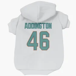 Miami Dolphins Tucker Addington White Pet Hoodie for Dog & Cat