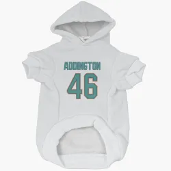 Miami Dolphins Tucker Addington White Pet Hoodie for Dog & Cat