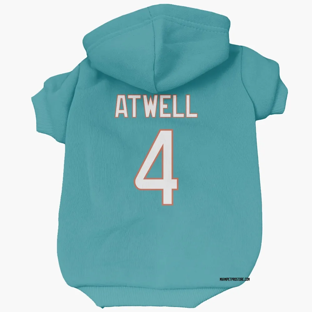 Miami Dolphins Tutu Atwell Aqua Pet Hoodie for Dog & Cat