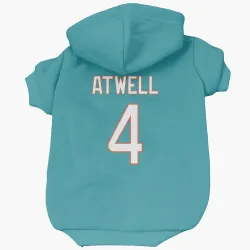 Miami Dolphins Tutu Atwell Aqua Pet Hoodie for Dog & Cat
