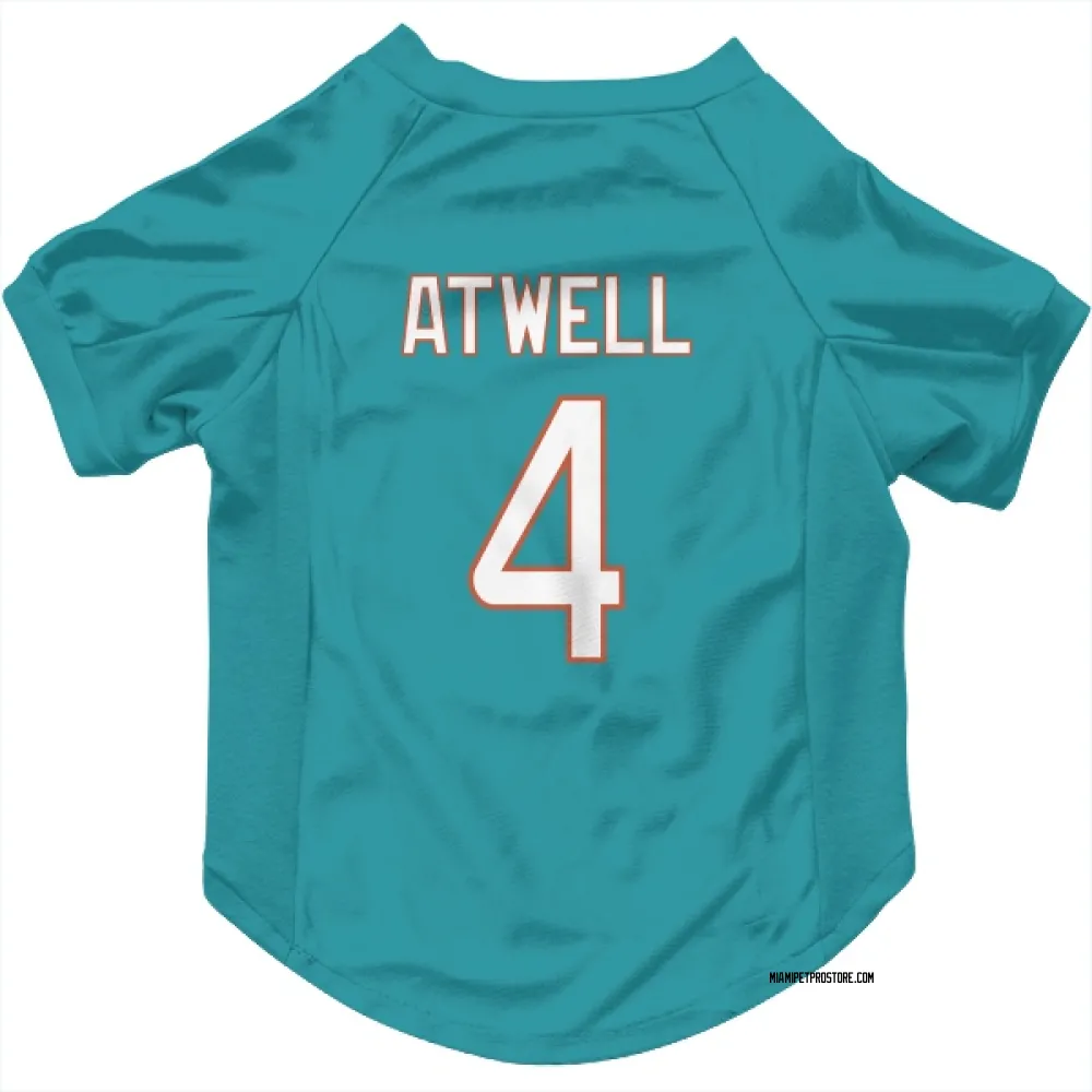 Miami Dolphins Tutu Atwell Aqua Pet Jersey for Dog & Cat