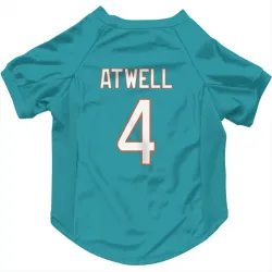 Miami Dolphins Tutu Atwell Aqua Pet Jersey for Dog & Cat