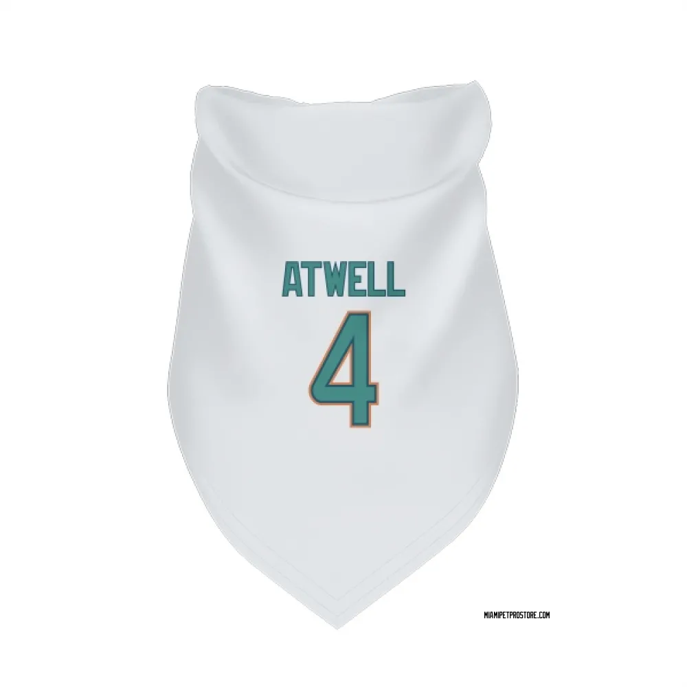 Miami Dolphins Tutu Atwell White Pet Bandana for Dog & Cat