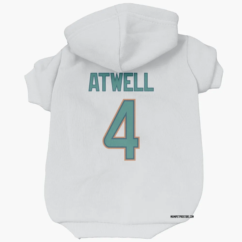 Miami Dolphins Tutu Atwell White Pet Hoodie for Dog & Cat