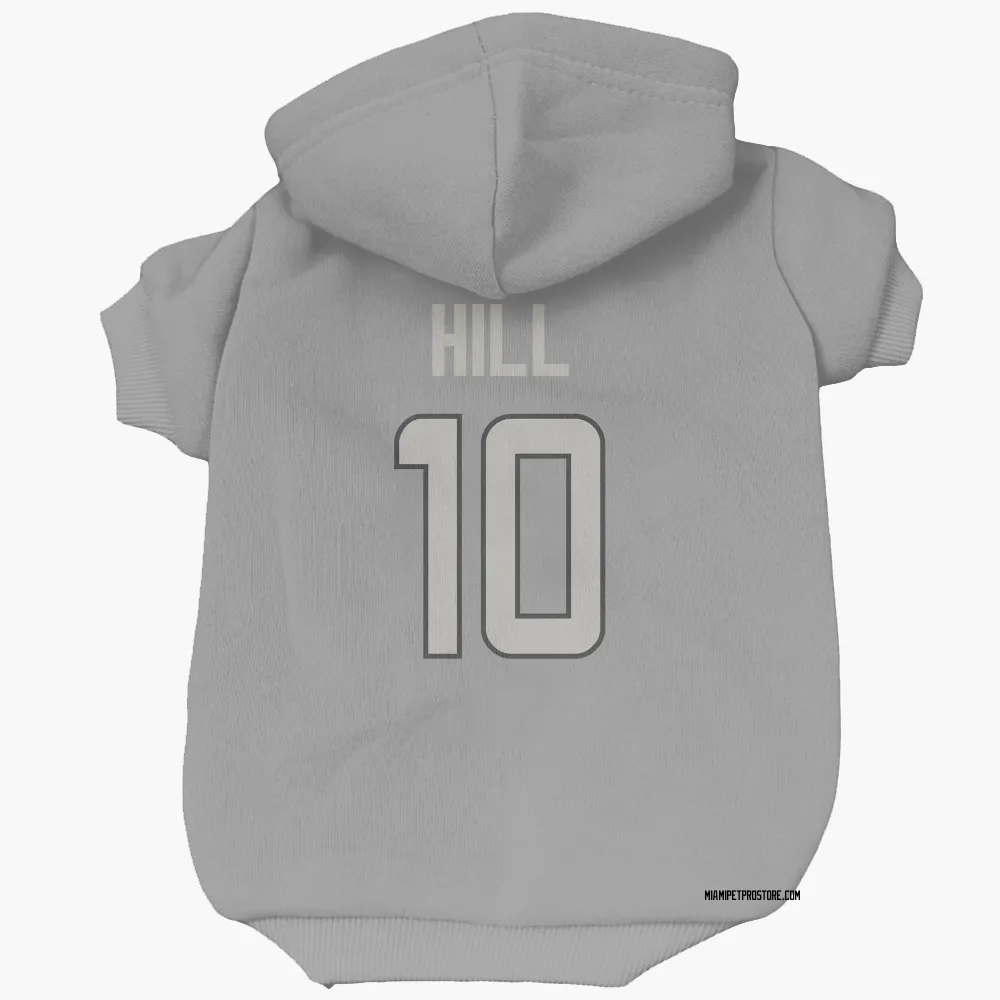 Miami Dolphins Tyreek Hill Charcoal Pet Hoodie for Dog & Cat