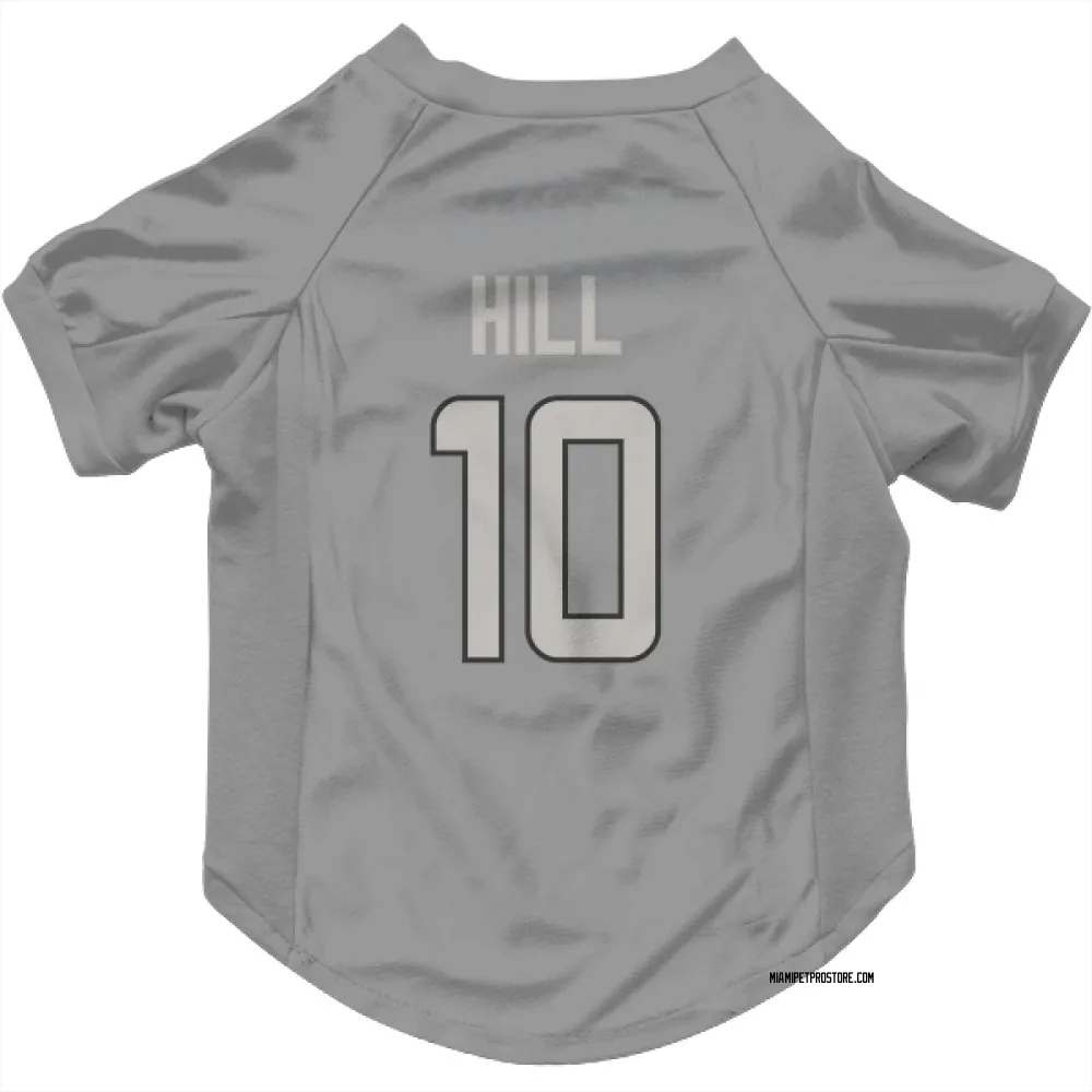 Miami Dolphins Tyreek Hill Charcoal Pet Jersey for Dog & Cat