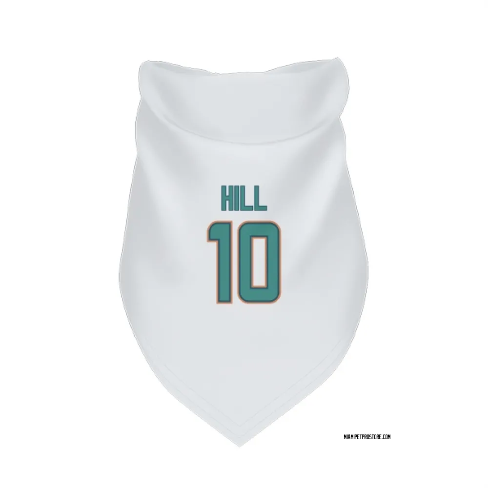 Miami Dolphins Tyreek Hill White Pet Bandana for Dog & Cat