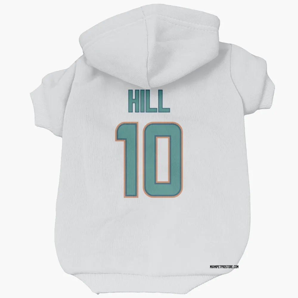 Miami Dolphins Tyreek Hill White Pet Hoodie for Dog & Cat