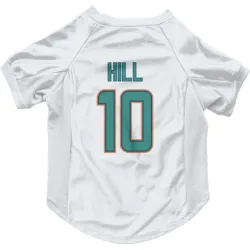 Miami Dolphins Tyreek Hill White Pet Jersey for Dog & Cat