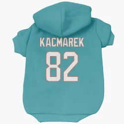 Miami Dolphins Will Kacmarek Aqua Pet Hoodie for Dog & Cat