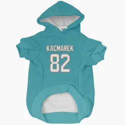 Miami Dolphins Will Kacmarek Aqua Pet Hoodie for Dog & Cat