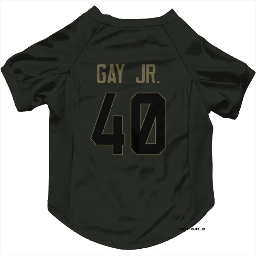 Miami Dolphins Willie Gay Jr. Black Service Pet Jersey for Dog & Cat