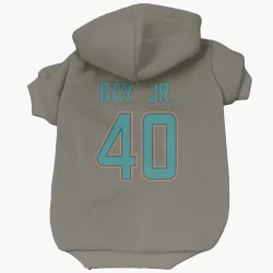 Miami Dolphins Willie Gay Jr. Olive Pet Hoodie for Dog & Cat