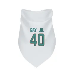 Miami Dolphins Willie Gay Jr. White Pet Bandana for Dog & Cat
